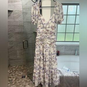 Storia Lavender Floral Maxi Dress